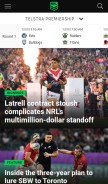 How nrl.com looks like on a mobile device such as an iPhone.