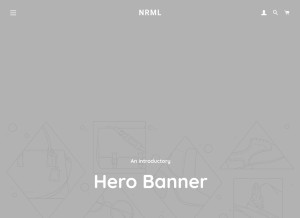 How nrml.ca looks like on a tablet such as an iPad.
