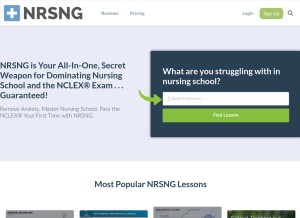How nrsng.com looks like on a tablet such as an iPad.