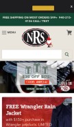 How nrsworld.com looks like on a mobile device such as an iPhone.