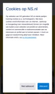 How ns.nl looks like on a mobile device such as an iPhone.