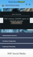 How nsf.gov looks like on a mobile device such as an iPhone.