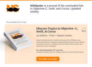 How nshipster.com looks like on a tablet such as an iPad.