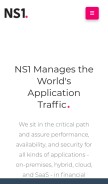 How nsone.net looks like on a mobile device such as an iPhone.