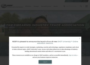 How nssf.org looks like on a tablet such as an iPad.