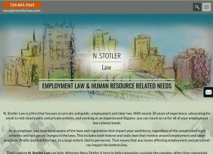 How nstotlerlaw.com looks like on a tablet such as an iPad.