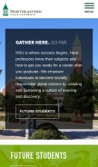 How nsuok.edu looks like on a mobile device such as an iPhone.
