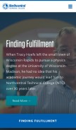 How ntc.edu looks like on a mobile device such as an iPhone.