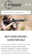 How ntgunshop.com looks like on a mobile device such as an iPhone.