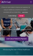 How nthrive.com looks like on a mobile device such as an iPhone.