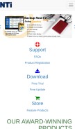 How nticorp.com looks like on a mobile device such as an iPhone.