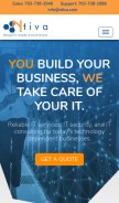 How ntiva.com looks like on a mobile device such as an iPhone.