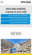 How ntn-snr.com looks like on a mobile device such as an iPhone.