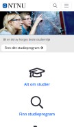 How ntnu.no looks like on a mobile device such as an iPhone.