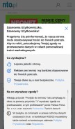 How nto.pl looks like on a mobile device such as an iPhone.