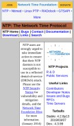 How ntp.org looks like on a mobile device such as an iPhone.