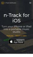 How ntrack.com looks like on a mobile device such as an iPhone.