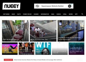 How nueey.com looks like on a tablet such as an iPad.