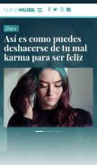 How nuevamujer.com looks like on a mobile device such as an iPhone.