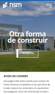 How nuevosistemamodular.com looks like on a mobile device such as an iPhone.