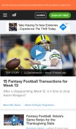 How numberfire.com looks like on a mobile device such as an iPhone.