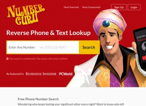 How numberguru.com looks like on a tablet such as an iPad.