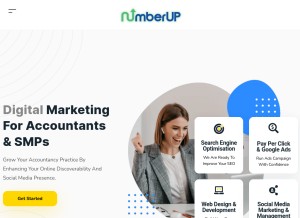 How numberup.co.uk looks like on a tablet such as an iPad.