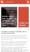 How numerama.com looks like on a mobile device such as an iPhone.