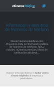 How numerostelefono.com looks like on a mobile device such as an iPhone.