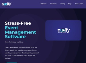 How nunify.com looks like on a tablet such as an iPad.