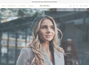 How nurivals.com looks like on a tablet such as an iPad.