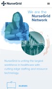 How nursegrid.com looks like on a mobile device such as an iPhone.