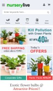 How nurserylive.com looks like on a mobile device such as an iPhone.