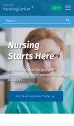 How nursingcenter.com looks like on a mobile device such as an iPhone.