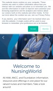 How nursingworld.org looks like on a mobile device such as an iPhone.