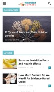 How nutritionadvance.com looks like on a mobile device such as an iPhone.
