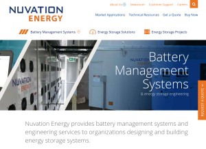 How nuvationenergy.com looks like on a tablet such as an iPad.