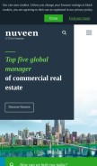 How nuveen.com looks like on a mobile device such as an iPhone.