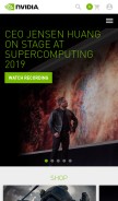 How nvidia.com looks like on a mobile device such as an iPhone.