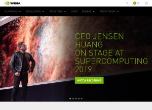 How nvidia.com looks like on a tablet such as an iPad.