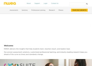How nwea.org looks like on a tablet such as an iPad.