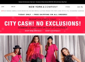 How nyandcompany.com looks like on a tablet such as an iPad.
