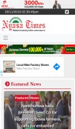 How nyasatimes.com looks like on a mobile device such as an iPhone.