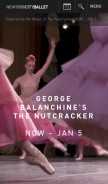 How nycballet.com looks like on a mobile device such as an iPhone.