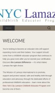 How nyclamaze.com looks like on a mobile device such as an iPhone.