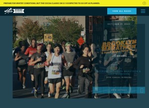 How nycruns.com looks like on a tablet such as an iPad.