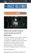 How nydailyrecord.com looks like on a mobile device such as an iPhone.