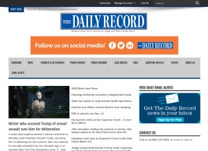 How nydailyrecord.com looks like on a tablet such as an iPad.