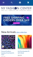 How nyfashioncenterfabrics.com looks like on a mobile device such as an iPhone.