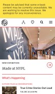 How nypl.org looks like on a mobile device such as an iPhone.